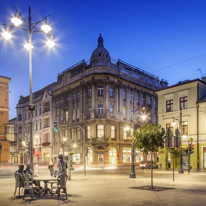 Ulica Piotrkowska Pomnik Fabrykantów